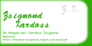 zsigmond kardoss business card